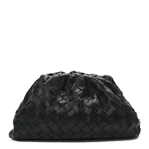 Bottega Veneta Medium Intrecciato Teen Pouch Black Nappa Leather