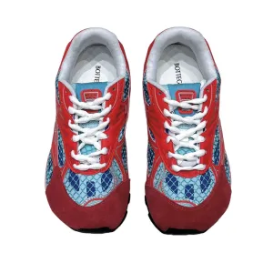 Bottega Veneta Orbit Runner Sneakers In Red Suede/Technical Fabric/Mesh Lace-Up Sneaker