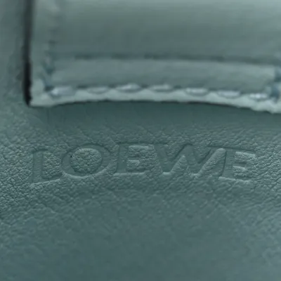 Loewe Elephant Pouch Crossbody Bag Small Dusty Blue Calfskin Leather