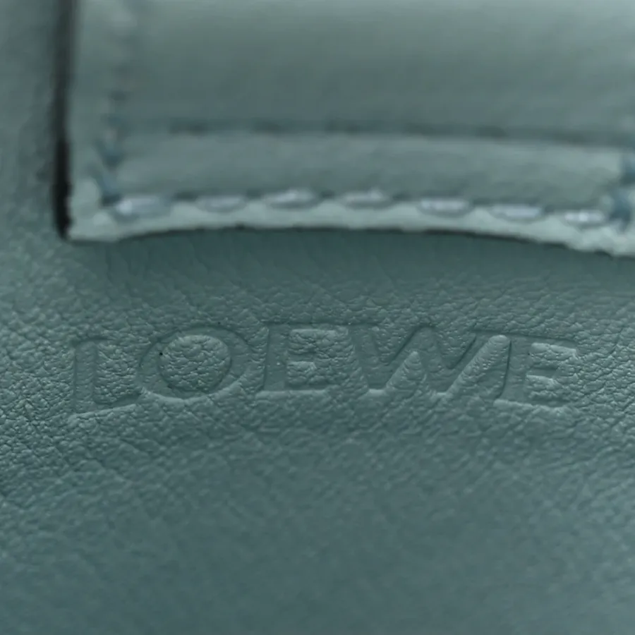 Loewe Elephant Pouch Crossbody Bag Small Dusty Blue Calfskin Leather