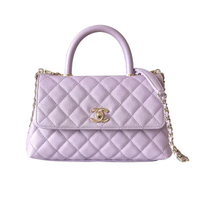 Chanel Coco Handle Black / Purple 24cm Top-Handle Bags Crossbody Bags