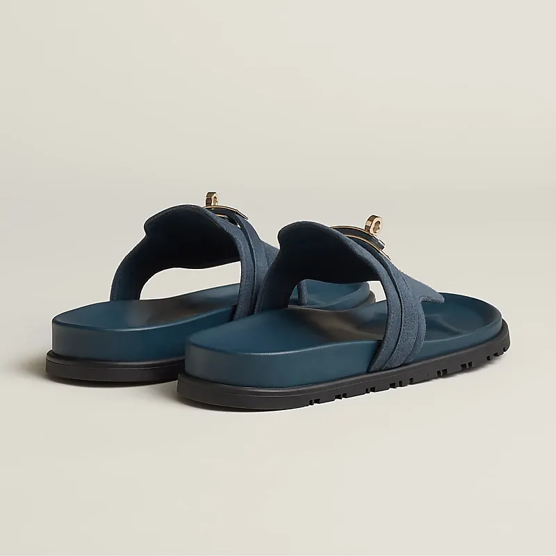 HERMES Empire Blue Slippers