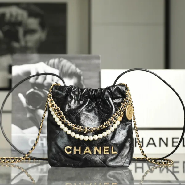 Chanel 22bags Black pearl chain Shoulder Bags - Image 2