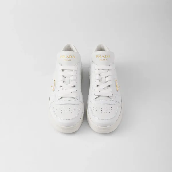 PRADA white leather sneakers - Image 3