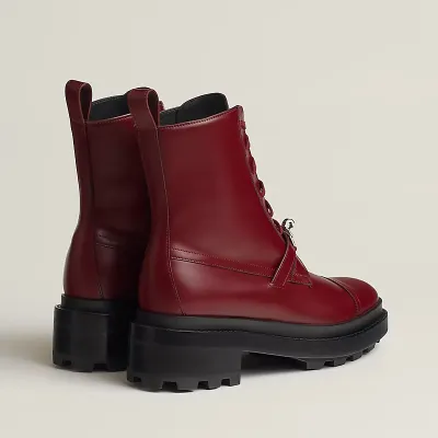 HERMES Funk Red ankle boots