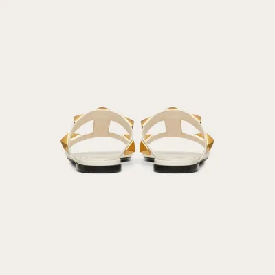 VALENTINO White Cowhide slip-on sandals