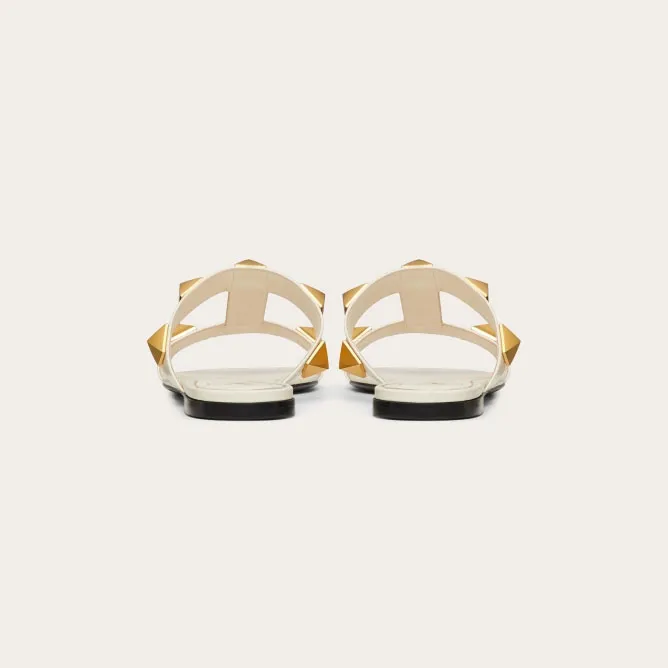 VALENTINO White Cowhide slip-on sandals