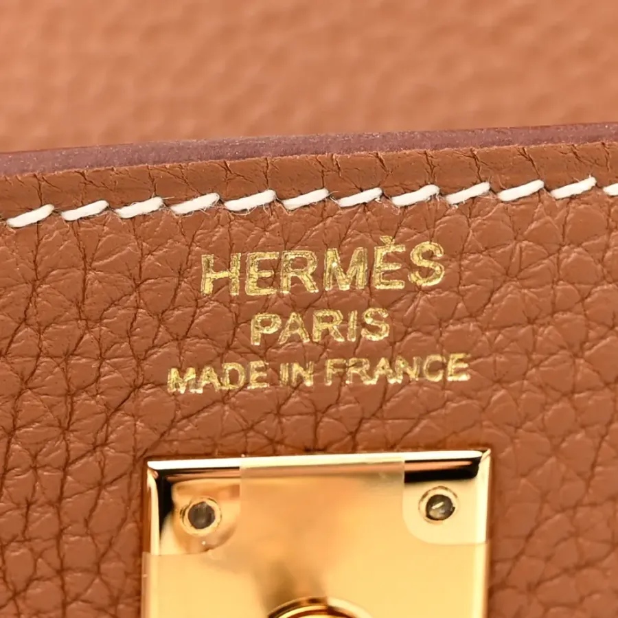 Hermès Kelly Retourne 25 Brown Togo Leather Gold Hardware