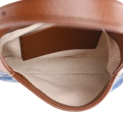 Gucci Mini Jackie 1961 Hobo Blue Tea / Cuir New Denim GG Monogram & Calfskin Leather Gold Hardware