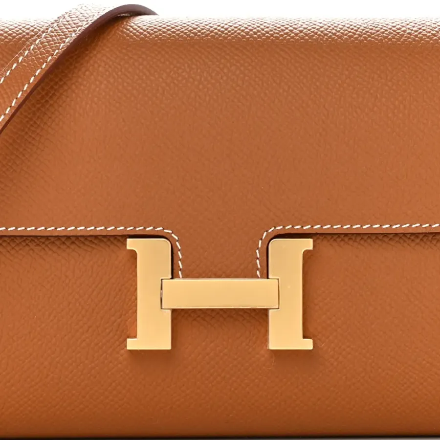 Hermès Constance Long Wallet To Go Brown Epsom Leather Gold Hardware