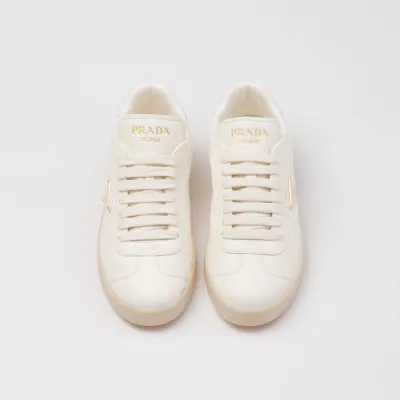 PRADA white leather sneakers