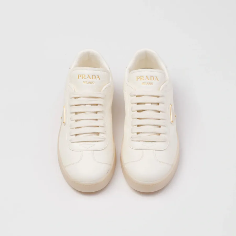 PRADA white leather sneakers