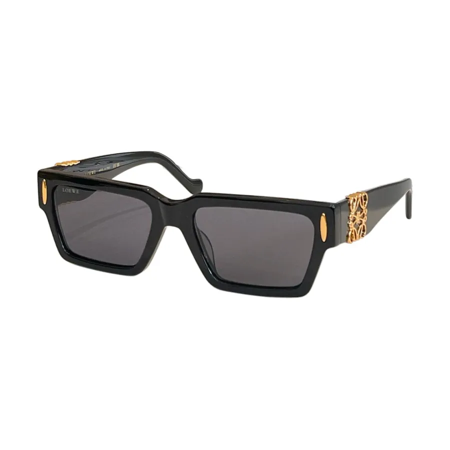 Loewe square frame glasses white/black/black green/black rust/leopard green/leopard brown color Size 56口19-145
