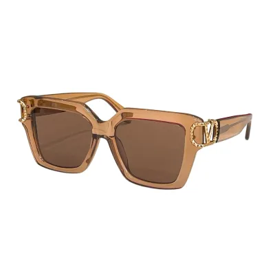 Valentino square frame glasses black gold/green/white/leopard/tawny color Size 54口18-145