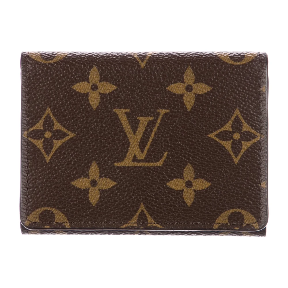 Louis Vuitton Carteira Média Compacta Marrom Canvas Monogram LV Hardware Dourado