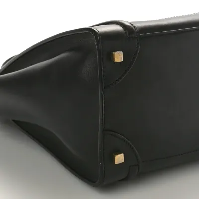 Celine Mini Luggage Bag Black Smooth Calfskin Leather