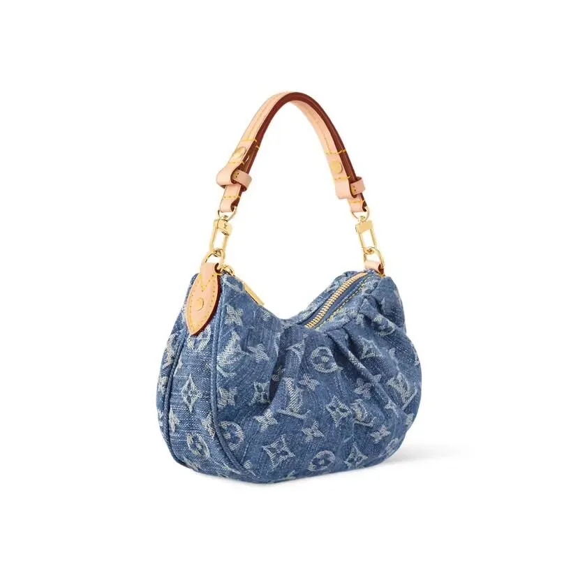 Louis Vuitton Pochette Valley Denim Blue Gold Hardware