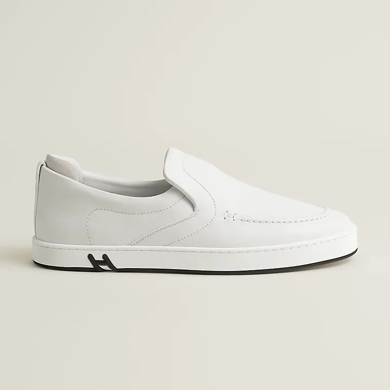 HERMES Kiddy White Loafers