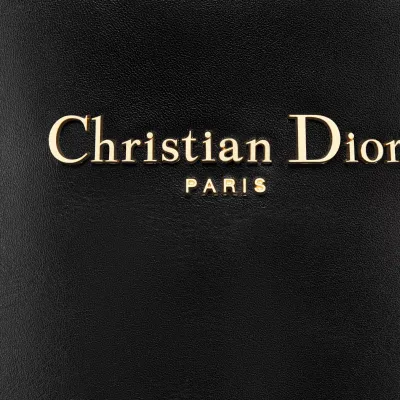 Dior black long boots with high heels