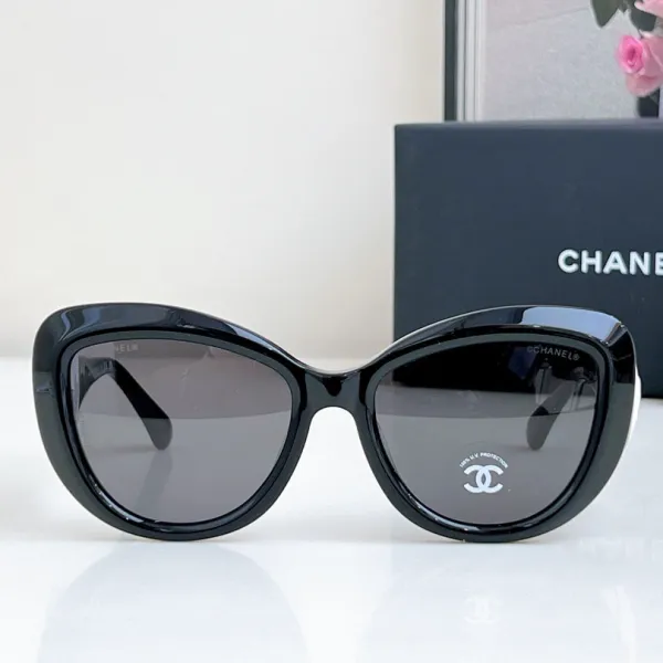 CHANEL glasses black silver color size 55-19-140 - Image 2
