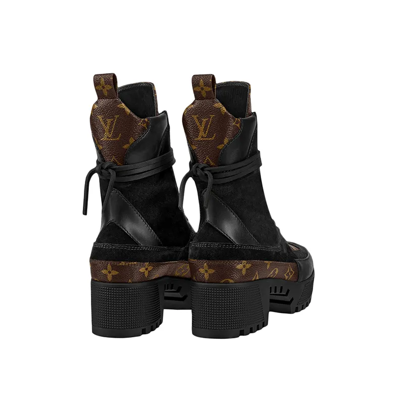Louis Vuitton Black platform ankle boots