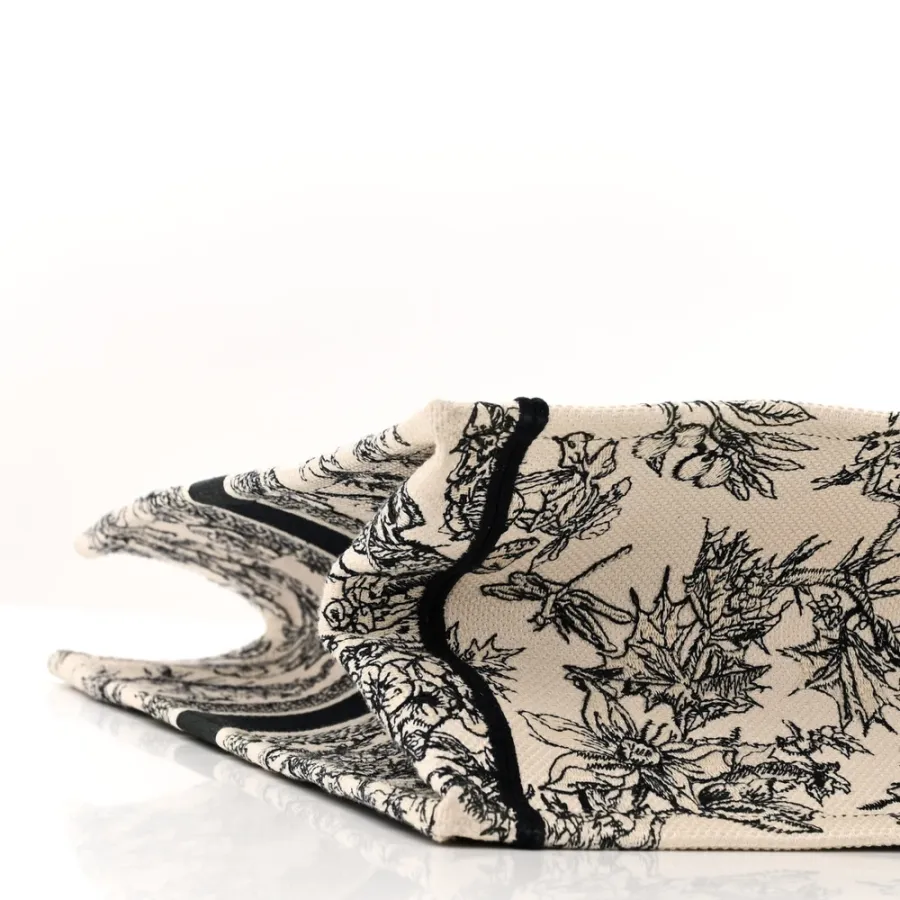 Dior Large Zodiac Toile De Jouy Book Tote Latte Embroidered Canvas