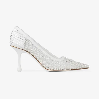JIMMY CHOO White mesh high heels