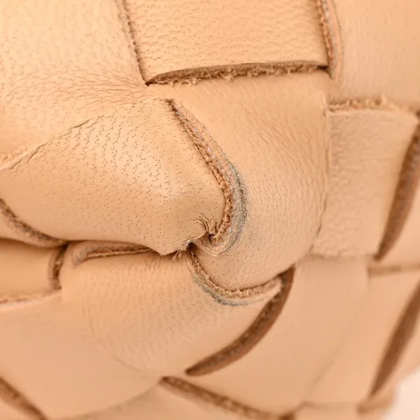 Bottega Veneta Mini Intrecciato Loop Camera Bag Almond Nappa Leather - Image 9