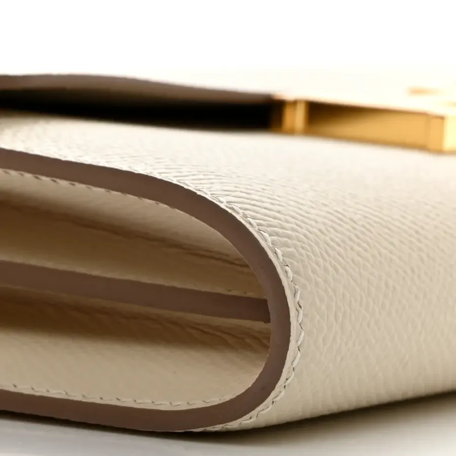 Hermès Constance Wallet To Go Béton Evercolor Leather Gold Hardware