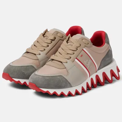 Christian Louboutin Suede trimmed sneakers