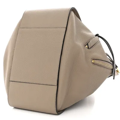 Loewe Hammock Shoulder Bag Medium Sand Mink Calfskin Leather Gold Hardware