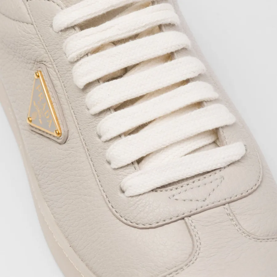 PRADA grey leather sneakers