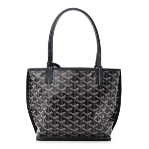 Goyard Reversible Mini Anjou Tote Navy Goyardine Canvas