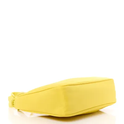 Prada Mini Re-Edition 2000 Bag Ananas Tessuto Nylon & Saffiano Leather Silver Hardware