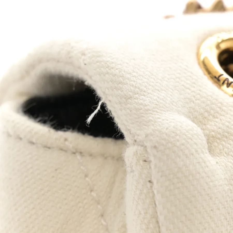 Saint Laurent Medium Jamie Bag Vanilla Ice Crinkle Monogram Cotton Patchwork Aged Gold Hardware