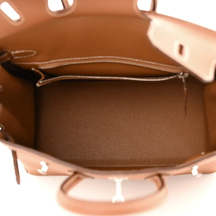 Hermès Birkin 25 Brown Togo Leather Silver Hardware