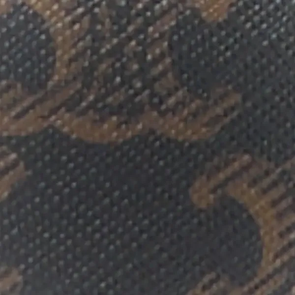 Celine Small Tabou Clutch on Strap Tan Triomphe Canvas & Calfskin Leather Gold Hardware - Image 9