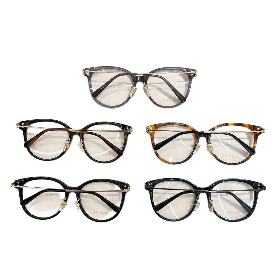 Gucci Boston frame glasses grey/black gold/black/leopard/yellow leopard color Size 56口18-145