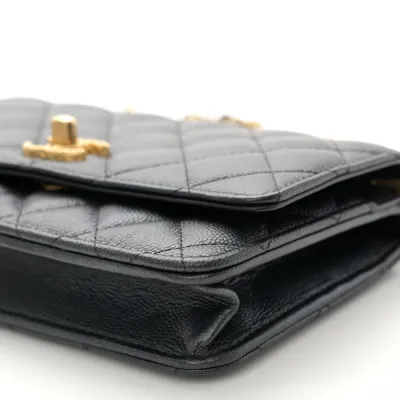 Chanel Quilted Wallet On Chain | Pearly Caviar   Gold