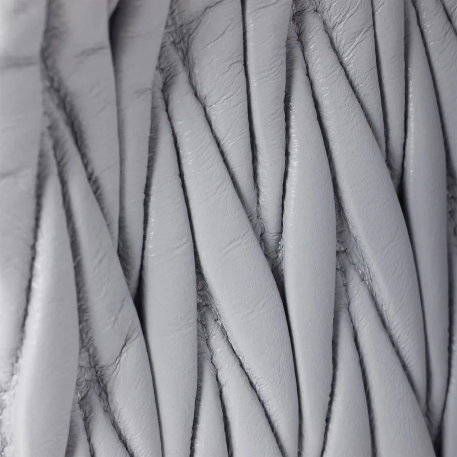 Miu Miu Matelassé Quilted Lambskin Leather Blue Shoulder Bags