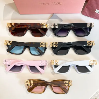 Miu Miu square frame glasses leopard brown/white/eggplant/black/pink/tawny/leopard blue color Size 55口19-140