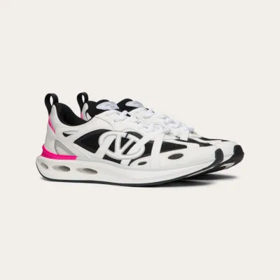 VALENTINO Women's calf leather and fabric sneakers