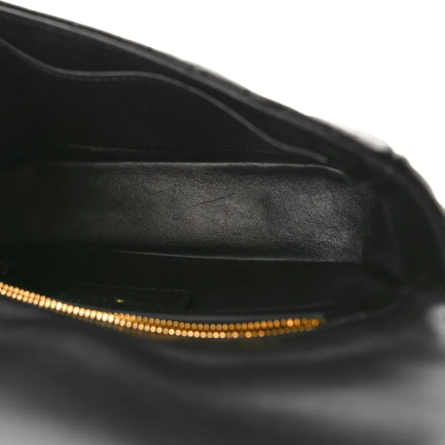 Dior Small Caro Bag Black Cannage Calfskin Leather Gold Hardware