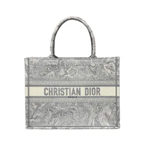 Dior Medium Dior Book Tote Gray Toile de Jouy Reverse Embroidery