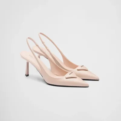 PRADA Shiny finish leather pink High Heels Shoes