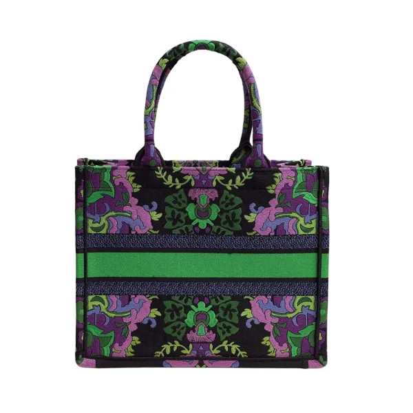 Dior Book Tote Medium Broderie Dior Indian Purple Multicolore - Image 2