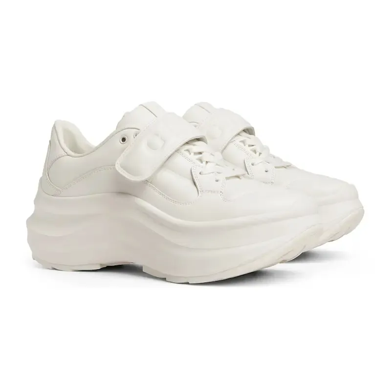 Gucci Ladies' wedge sports shoes white Sneakers