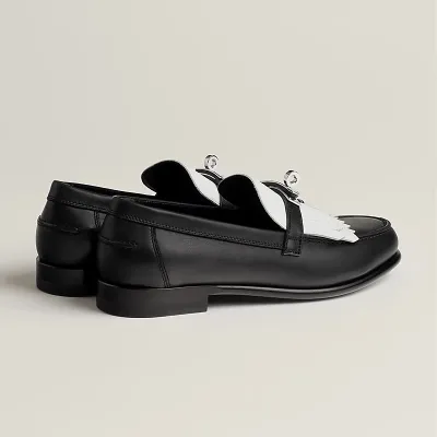 HERMES Destin Black Loafers