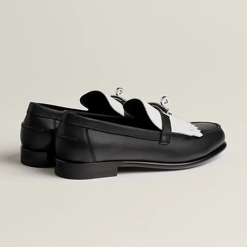 HERMES Destin Black Loafers