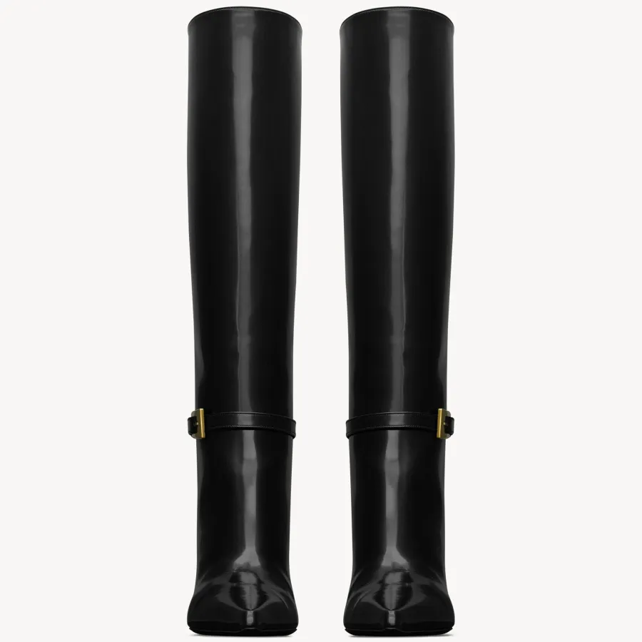 Yves Saint Laurent Mirror leather boots